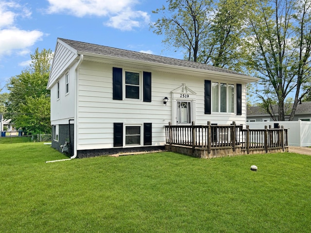 2519 Apache Ave, Sauk Village, IL 60411 - view of front of home featuring a deck