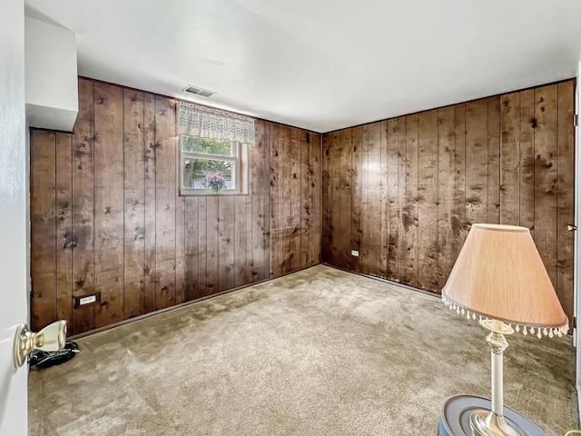 2519 Apache Ave, Sauk Village, IL 60411 - spare room featuring wood walls and carpet flooring