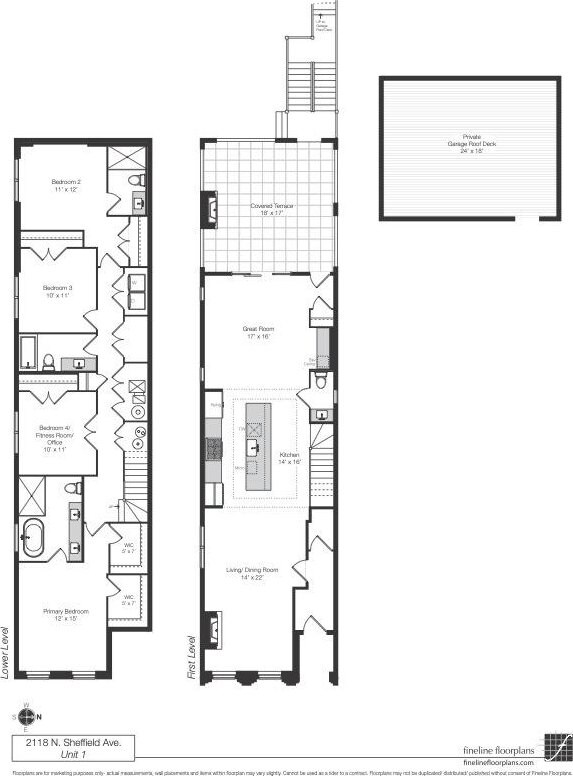 2118 N Sheffield Ave Unit 1, Chicago, IL 60614 - view of home floor plan