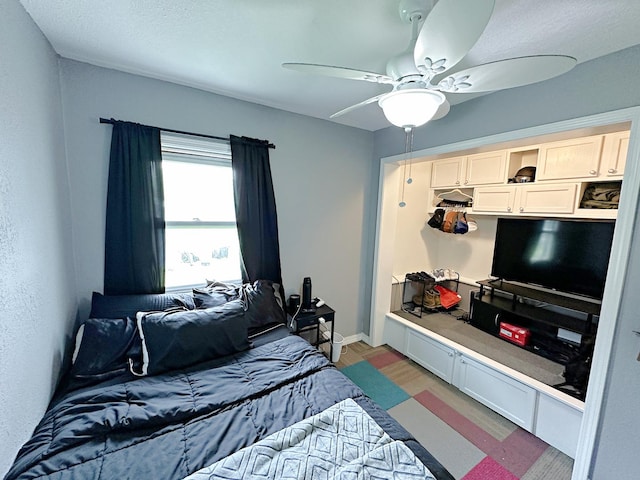 1003 Bazore St, Streator, IL 61364 - bedroom with a ceiling fan and light wood-style floors