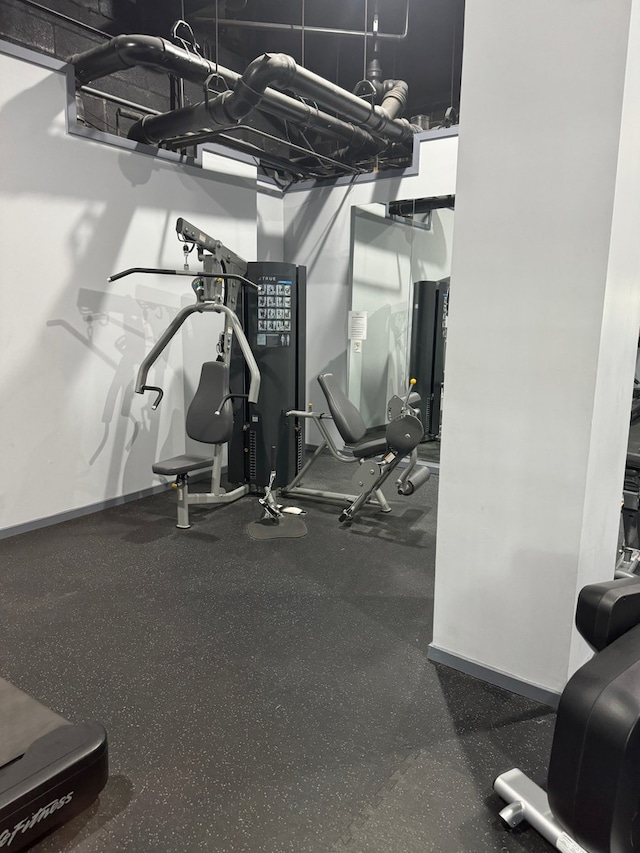 20 N Tower Rd Unit 6J, Oak Brook, IL 60523 - gym with baseboards