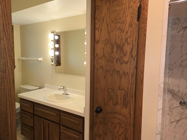 1720 Stratford Ln, Rockford, IL 61107 - bathroom with vanity, toilet, and a shower