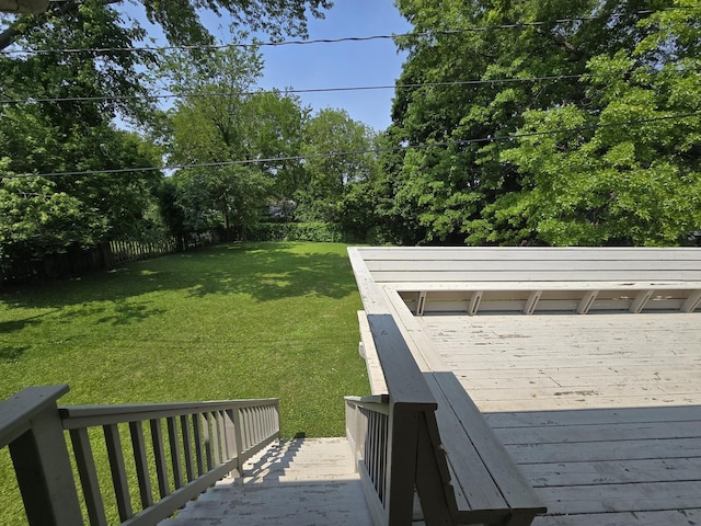 1720 Stratford Ln, Rockford, IL 61107 - view of yard featuring a wooden deck