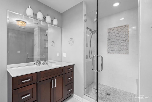 13214 Sunderlin Rd, Plainfield, IL 60585 - full bath with a stall shower and vanity