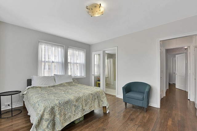 5555 N Sheridan Rd Unit 507, Chicago, IL 60640 - bedroom with dark wood-type flooring and baseboards