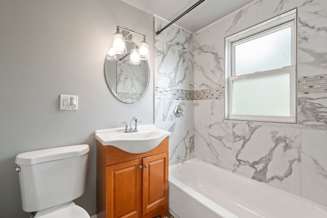4308 Oak St, Bellwood, IL 60104 - bathroom with vanity and shower / bathtub combination