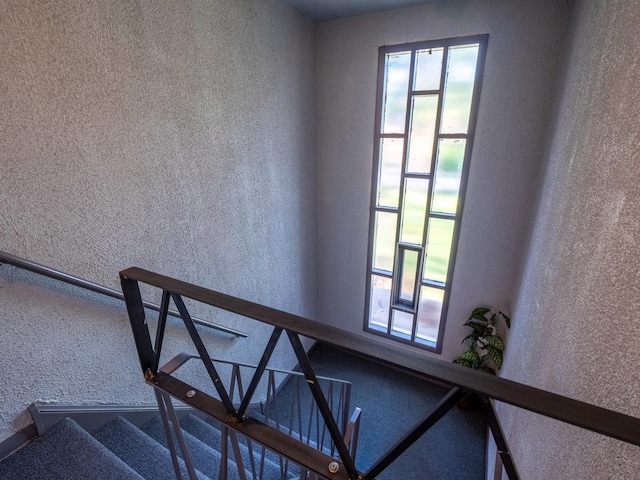 6862 W Lode Dr Unit 3A, Worth, IL 60482 - stairs with a textured wall and carpet