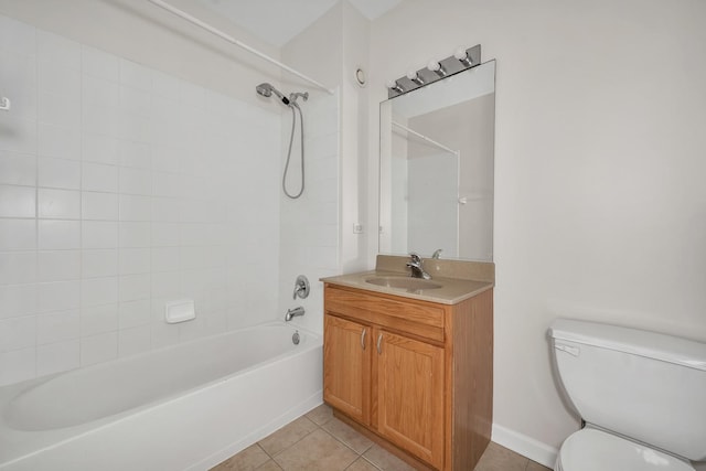 125 S Jefferson St Unit 710, Chicago, IL 60661 - bathroom featuring toilet, tub / shower combination, tile patterned floors, and vanity