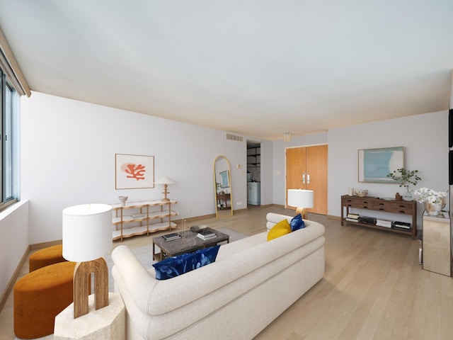 1 E Schiller St Unit 8B, Chicago, IL 60610 - living area featuring light wood-style floors and baseboards