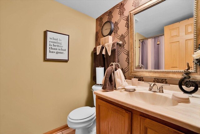 6719 W White Tailed Ln Unit 3E, Tinley Park, IL 60477 - bathroom featuring vanity and toilet