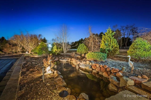 11 Moate Ln, Barrington Hills, IL 60010 - view of yard featuring a garden pond
