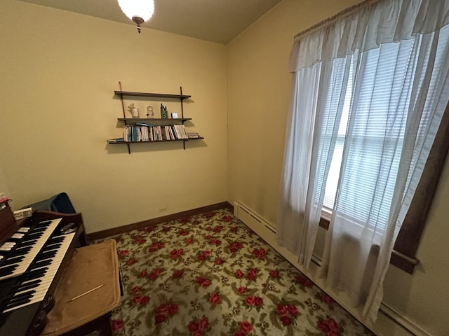 347 156th St, Calumet City, IL 60409 - sitting room featuring a baseboard radiator, a baseboard heating unit, and baseboards