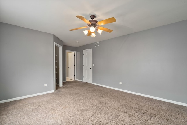 8013 Shady Oak Rd, Joliet, IL 60431 - carpeted spare room featuring baseboards and ceiling fan