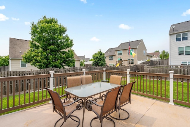 8013 Shady Oak Rd, Joliet, IL 60431 - view of patio with outdoor dining space and a residential view