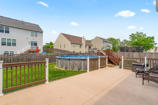 8013 Shady Oak Rd, Joliet, IL 60431 - view of patio featuring stairway and a residential view