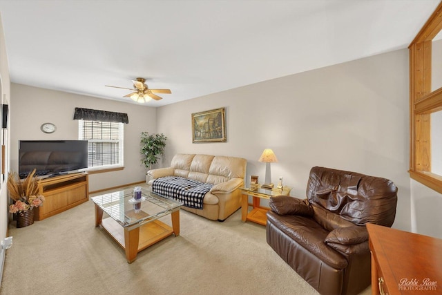 2492 Amber Ln, Elgin, IL 60123 - living room with light carpet and ceiling fan