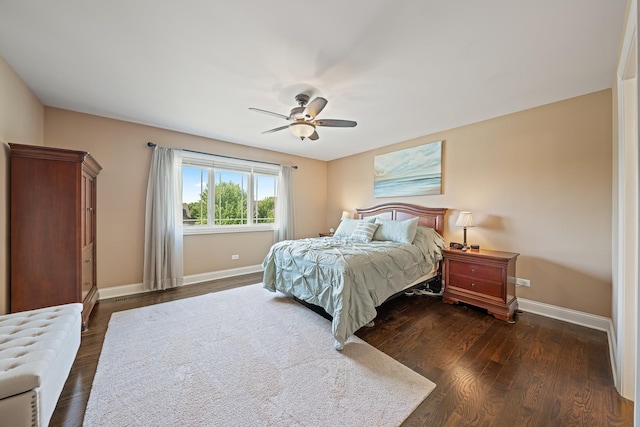 10749 Revere Cir, Mokena, IL 60448 - bedroom featuring dark wood-style floors and a ceiling fan
