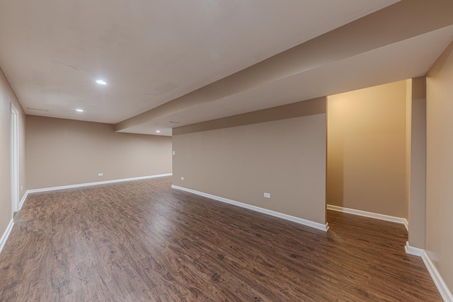 10749 Revere Cir, Mokena, IL 60448 - finished below grade area featuring dark wood-type flooring and recessed lighting