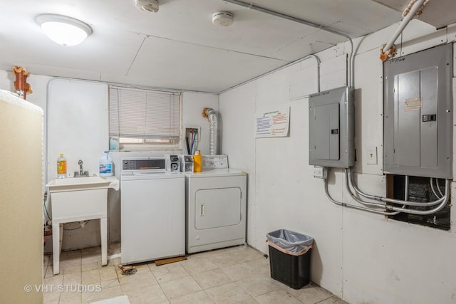 22 S Austin Blvd, Oak Park, IL 60302 - washroom featuring electric panel and separate washer and dryer