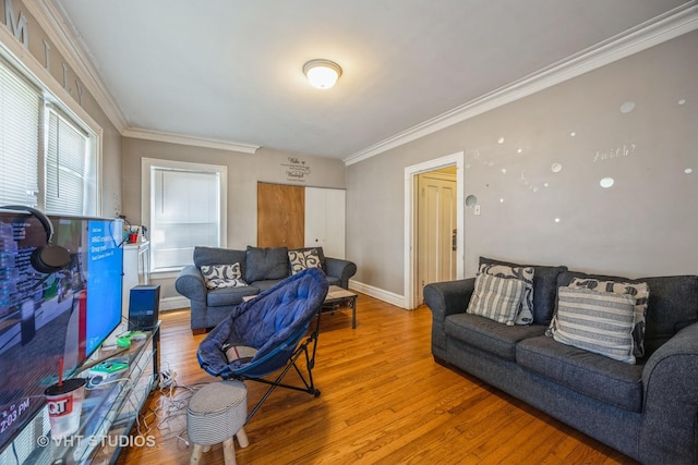 22 S Austin Blvd, Oak Park, IL 60302 - living area featuring light wood-type flooring and ornamental molding