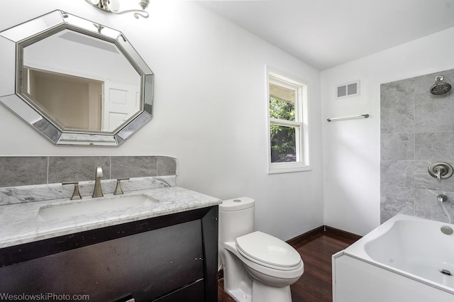 23314 W Liberty Ave, Lake Villa, IL 60046 - bathroom with wood finished floors, vanity, toilet, and baseboards