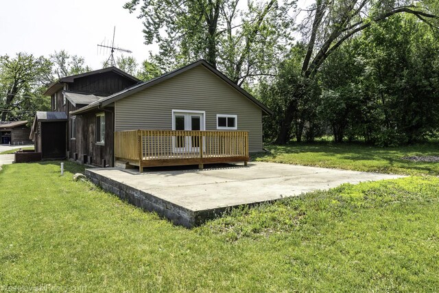 23314 W Liberty Ave, Lake Villa, IL 60046 - rear view of house featuring a patio area, a deck, and a lawn