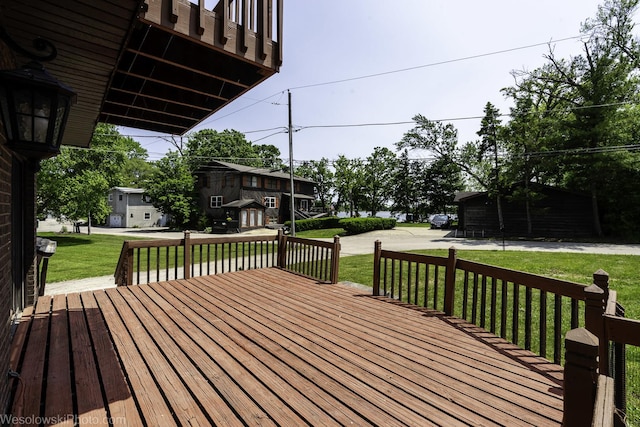 23314 W Liberty Ave, Lake Villa, IL 60046 - wooden terrace with a yard