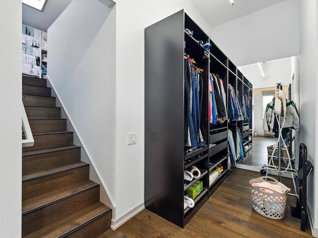 7415 W Main St, Niles, IL 60714 - staircase featuring wood finished floors