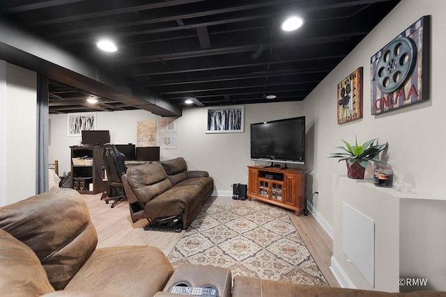 735 S Spring Rd, Elmhurst, IL 60126 - living area featuring light wood-type flooring and baseboards