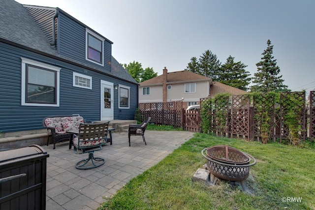 735 S Spring Rd, Elmhurst, IL 60126 - view of patio with a fire pit and a gate