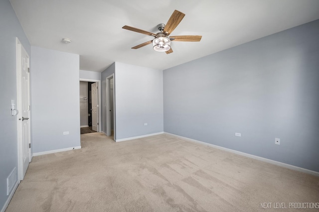 3023 Saganashkee Ln, Naperville, IL 60564 - empty room with ceiling fan, light colored carpet, baseboards, and a smoke detector