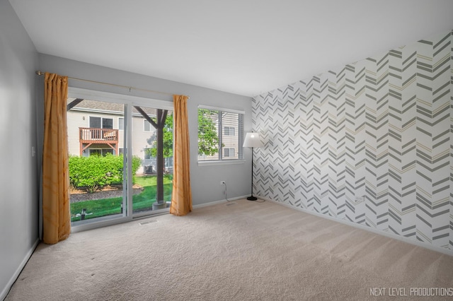 3023 Saganashkee Ln, Naperville, IL 60564 - carpeted spare room with baseboards and an accent wall