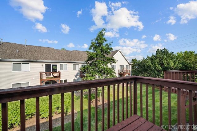 3023 Saganashkee Ln, Naperville, IL 60564 - wooden terrace featuring a lawn and a residential view