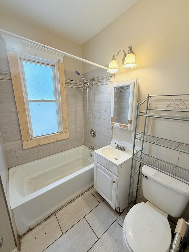 7621 S Normal Ave, Chicago, IL 60620 - bathroom with shower / bath combination, vanity, and toilet