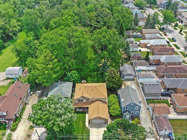 3445 W 114th St, Chicago, IL 60655 - aerial view of property and surrounding area featuring nearby suburban area