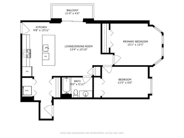 834 N Wood St Unit 2N, Chicago, IL 60622 - room layout