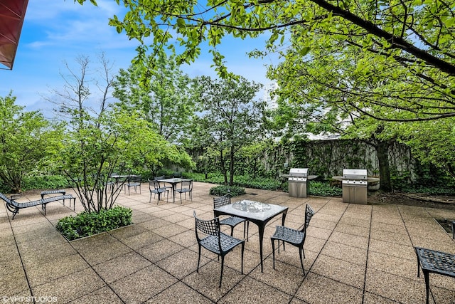 800 Elgin Rd Unit 806, Evanston, IL 60201 - view of patio / terrace featuring outdoor dining area and area for grilling