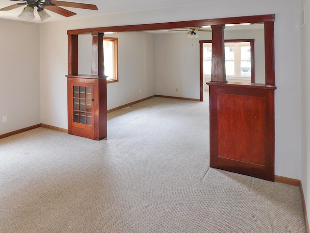 829 Blackhawk Blvd, South Beloit, IL 61080 - carpeted spare room with ceiling fan and baseboards