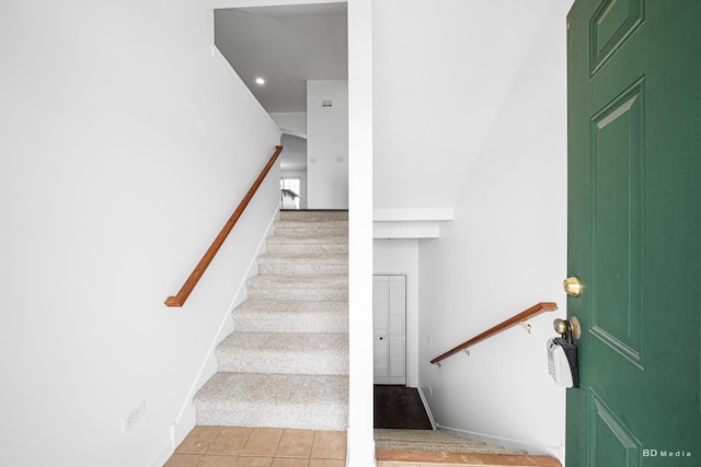 10651 Gabrielle Ln, Orland Park, IL 60462 - stairs with tile patterned floors