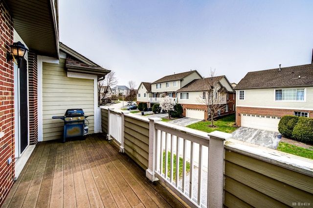 10651 Gabrielle Ln, Orland Park, IL 60462 - wooden terrace with a residential view and a grill