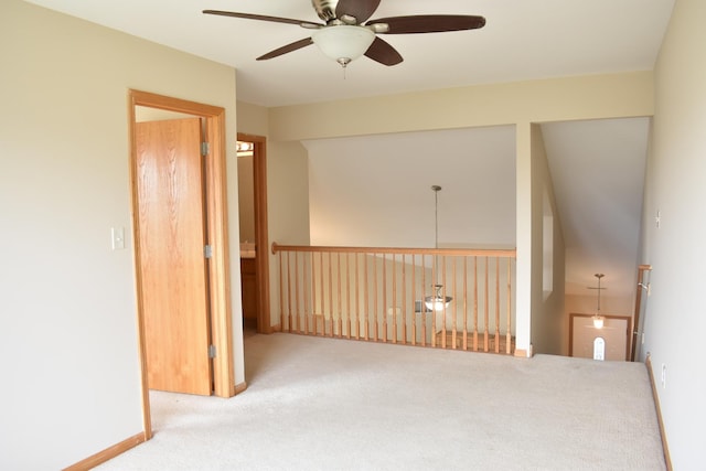 14635 Euclid St Unit D, Cedar Lake, IN 46303 - carpeted empty room featuring a ceiling fan