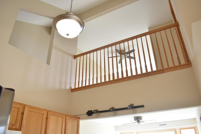 14635 Euclid St Unit D, Cedar Lake, IN 46303 - stairs featuring ceiling fan