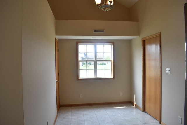 14635 Euclid St Unit D, Cedar Lake, IN 46303 - unfurnished room featuring light tile patterned floors and baseboards