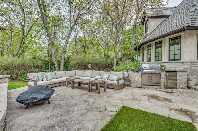 217 Haman Rd, Inverness, IL 60010 - view of patio / terrace with an outdoor living space with a fire pit