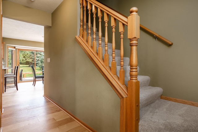 5804 Targee Trl, Roscoe, IL 61073 - stairs featuring baseboards and wood finished floors