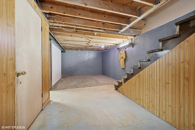 908 Diana Ct, Round Lake Beach, IL 60073 - unfinished below grade area featuring stairs