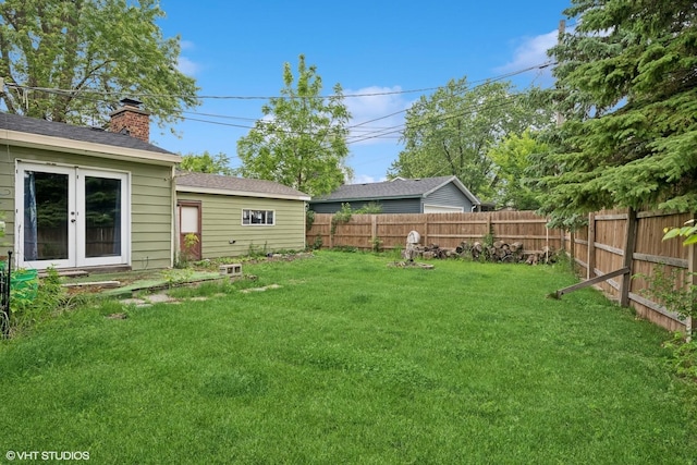 908 Diana Ct, Round Lake Beach, IL 60073 - view of yard featuring french doors