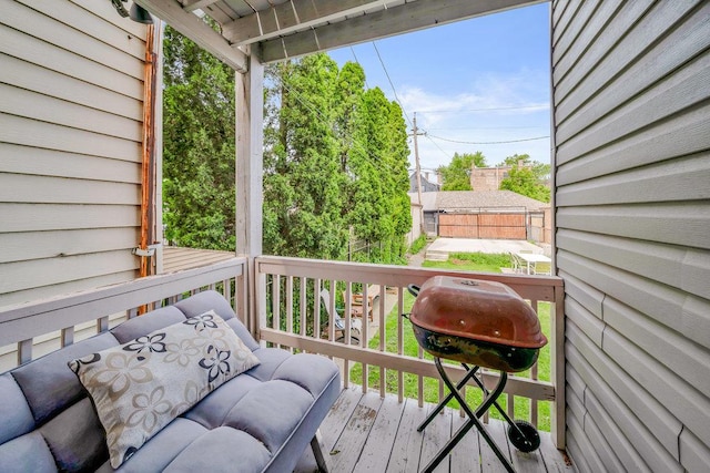 4926 S Winchester Ave, Chicago, IL 60609 - wooden terrace featuring grilling area
