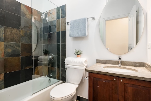 2433 W Haddon Ave Unit 1E, Chicago, IL 60622 - bathroom with vanity, toilet, and bathtub / shower combination