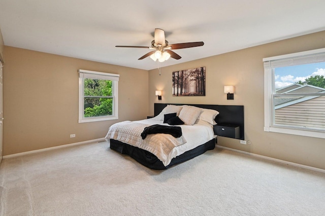 2313 Modaff Rd, Naperville, IL 60565 - bedroom featuring baseboards, carpet flooring, and ceiling fan